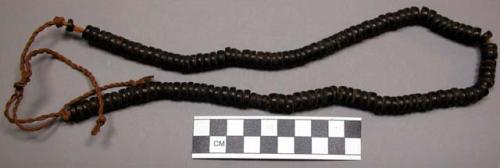 Necklace of nut shell beads