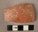 Body sherd, polished red-slipped ware bowl (rare)