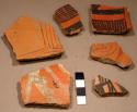 Sherds of intrusive pottery