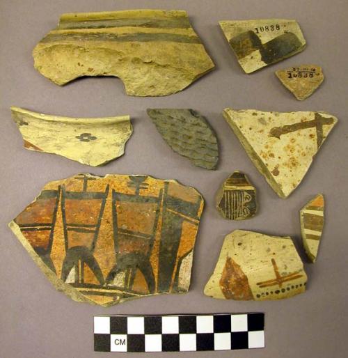 Selected potsherds