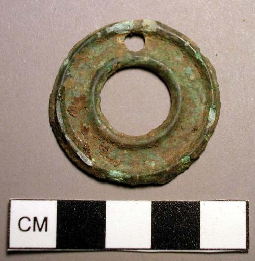 Pendant, disk-shaped