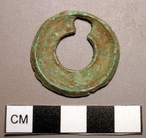 Pendant, disk-shaped