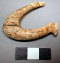 Broken one piece hook - illustrating use of bone of extinct moa in +