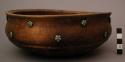 Ornamented wooden bowl