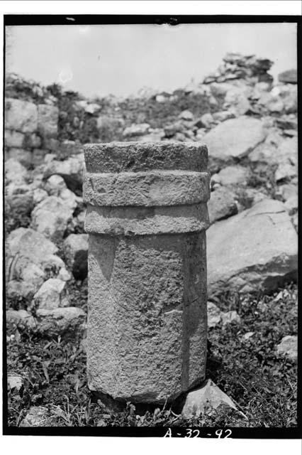 Sculpted column. Structure I; Center of upper story