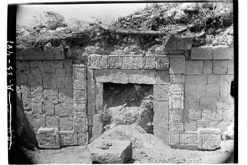 Glyphic group, N. bldg., inner doorway and glyphs