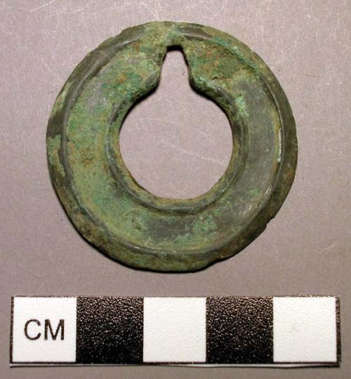 Pendant, disk-shaped