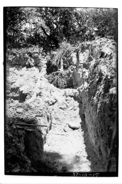 North end of 2nd story room over Room 3 in Structure B-XIII