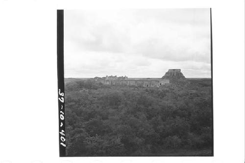 Casa de las Monjas and the Casa del Adivino from the Pyramid of the