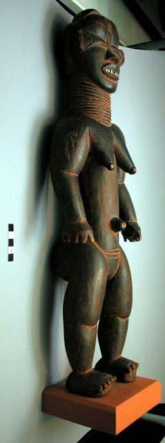 Wooden carved female figure