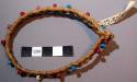 Braided grass bracelet with glass beads