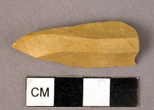 19 flint bec-de-flute burins:median angle; simple-narrow blades(10),broad blades