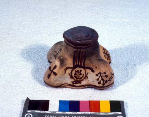 Eccentric vessel, polacca polychrome style c. 9.0 x 15.7 cm.