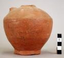 Bottle, pottery, redware