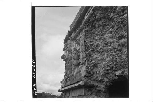 South end of the west side of the Casa de las Monjas from inside.