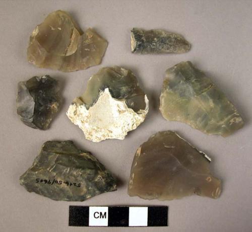 26 flint notched flakes and blades