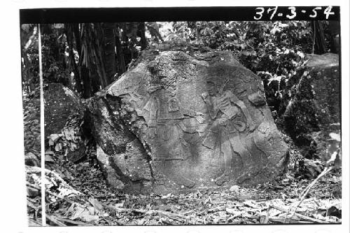 Sculptured boulder