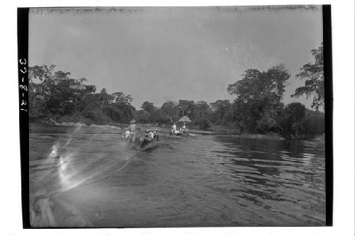 Boats on the Candelario River