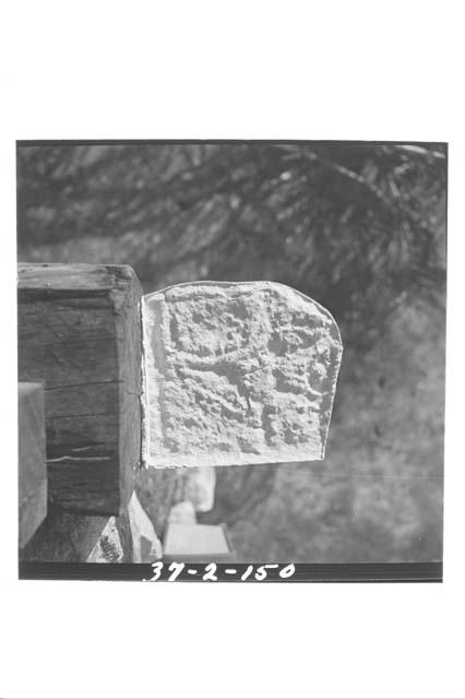 Glyphic band on peripheral flange, Stone Altar No. 8; Inscription has 24 glyphs.