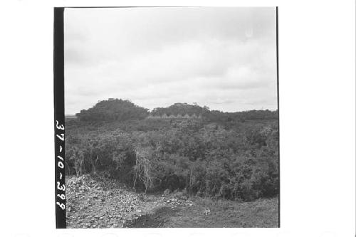 Casa de Palomas from the Pyramid of the Cemetery.