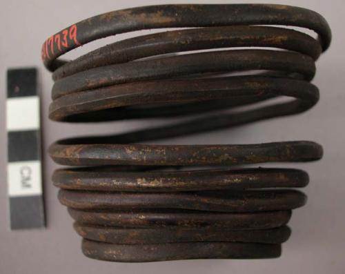 Child's brass wire leg bracelet - 10 loops.  Chipondo