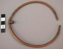 Neck ring of iron, wrapped with flat copper and pendant attachment