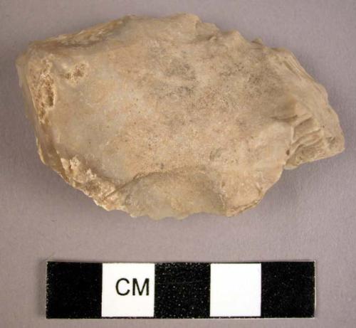 Large white chert scraper