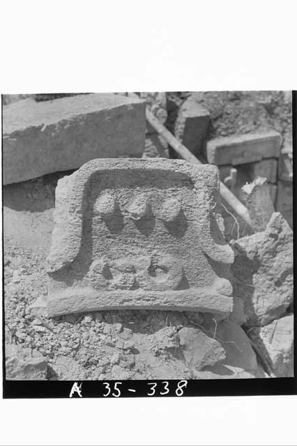 Over-eye piece from mask on northeast side of Structure 1A1