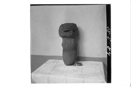 Stone tiger head with Tenon (front).