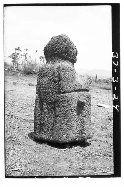 Stone animal figure, front (back house of Antonio Noguera