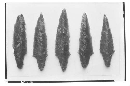 A-2-94 5 spear points field #T.II-37