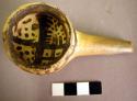 San Bernardo black-on-yellow pottery miniature ladle