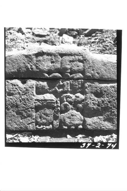 Ball Court between Structures 9 and 10 Last four glyph-blocks of east panel