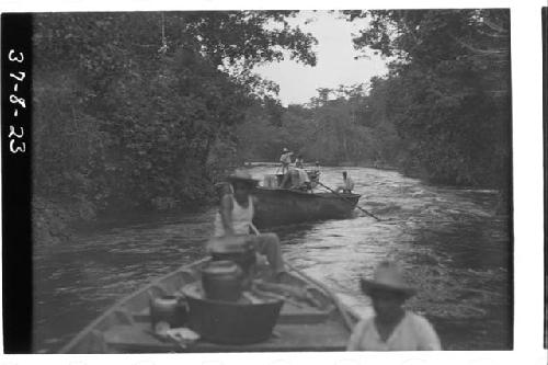 Boats along the Candelario River