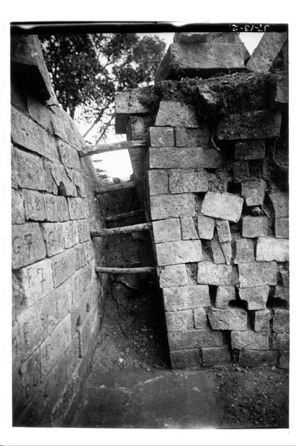 Narrow doorway leading out of east transverse room, Temple 22