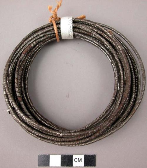 Leglets - circular pieces of fibre wound with strips of iron (ndiki)