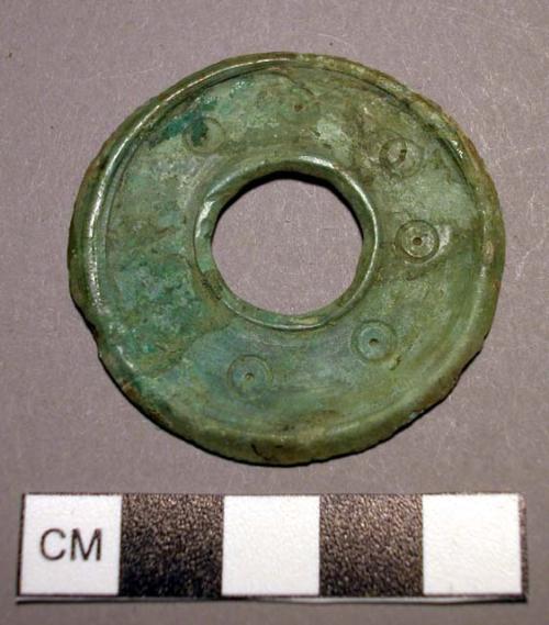 Pendant, disk-shaped