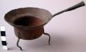 Copper "chafing dish" - small size, with 3 legs