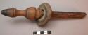 Pipe for tobacco, wooden, bound with brass