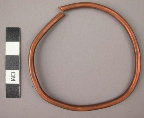 Child's copper armlet, plain, large (ngweniji)