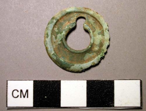 Pendant, disk-shaped