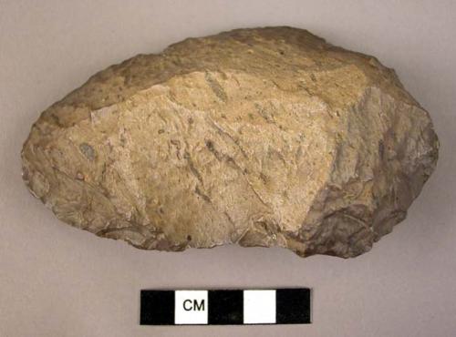 Medium-sized thick pointed stone hand axe