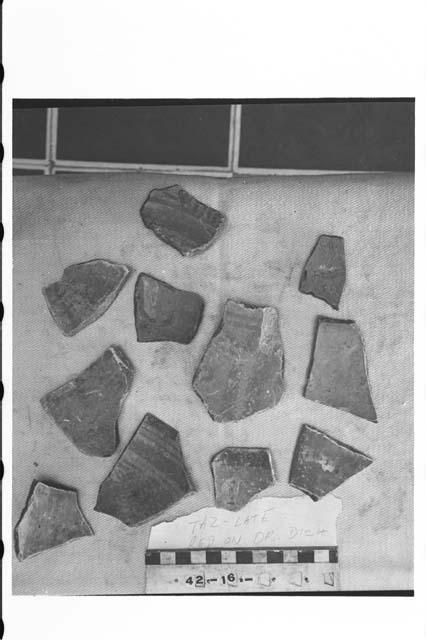 Red-on-Orange Dichrome Sherds