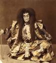 Japanese Kabuki performer in full costume and makeup