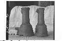 Two Pottery Drums(?); Orange Slip, Handles Broken