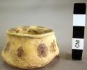 San bernardo black on yellow pottery miniature jar