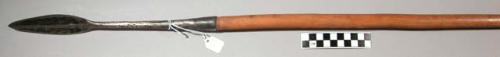 Spear with wooden shaft and iron point