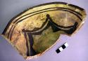 Early Modern Hopi black on yellow pottery bowl