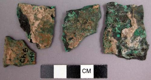 9 Bronze(?) vessel fragments