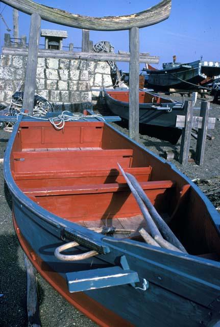 Fishing boats and Shrine